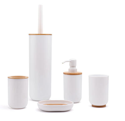 plastic toilet accessories set
